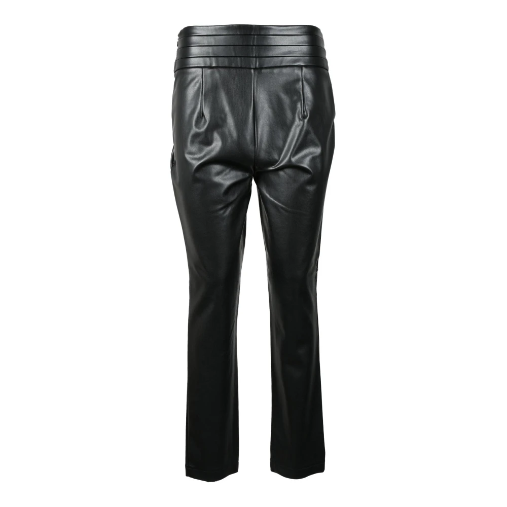 Guess Imitatie Leren Broek Black Dames