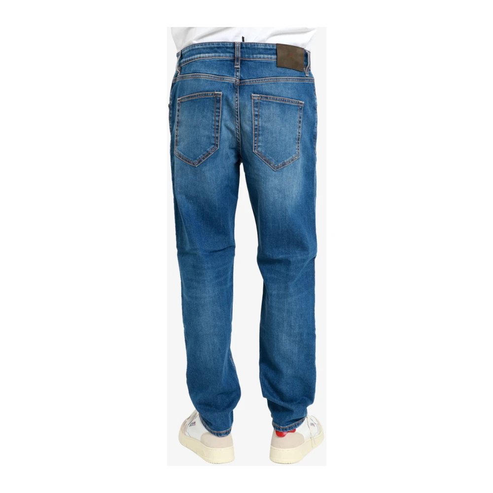 PT Torino Stretch Denim Jeans Tapered Fit Blue Heren