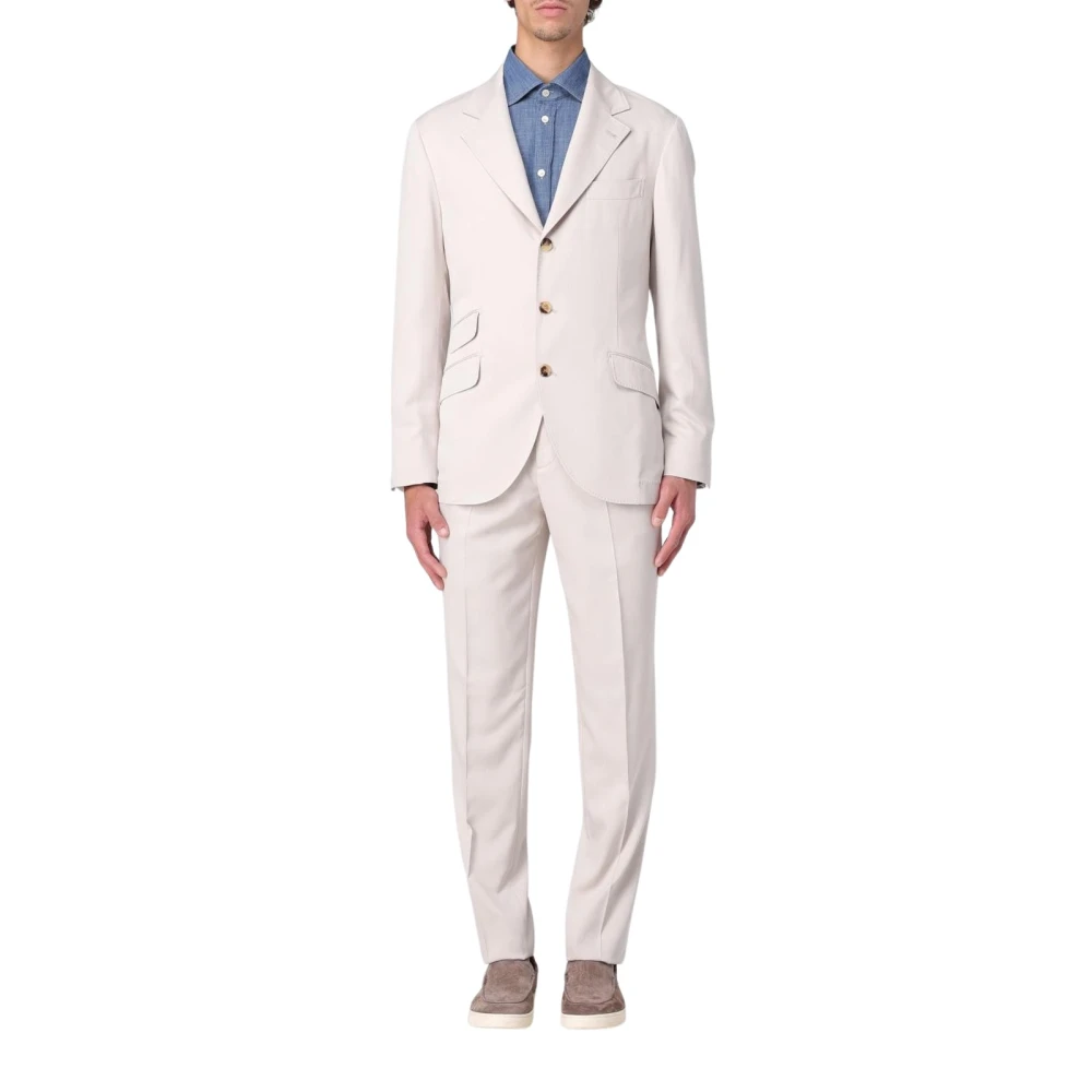 Suits > Suit Sets > Single Breasted Suits - - Brunello Cucinelli - Modalova