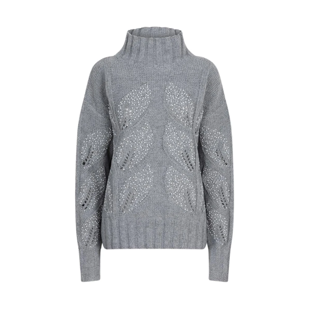 Esqualo Melange Parel Grijs Trui Gray Dames