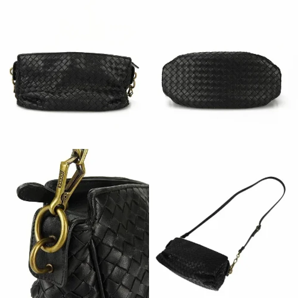 Bottega Veneta Vintage Pre-owned Leather shoulder-bags Black Dames