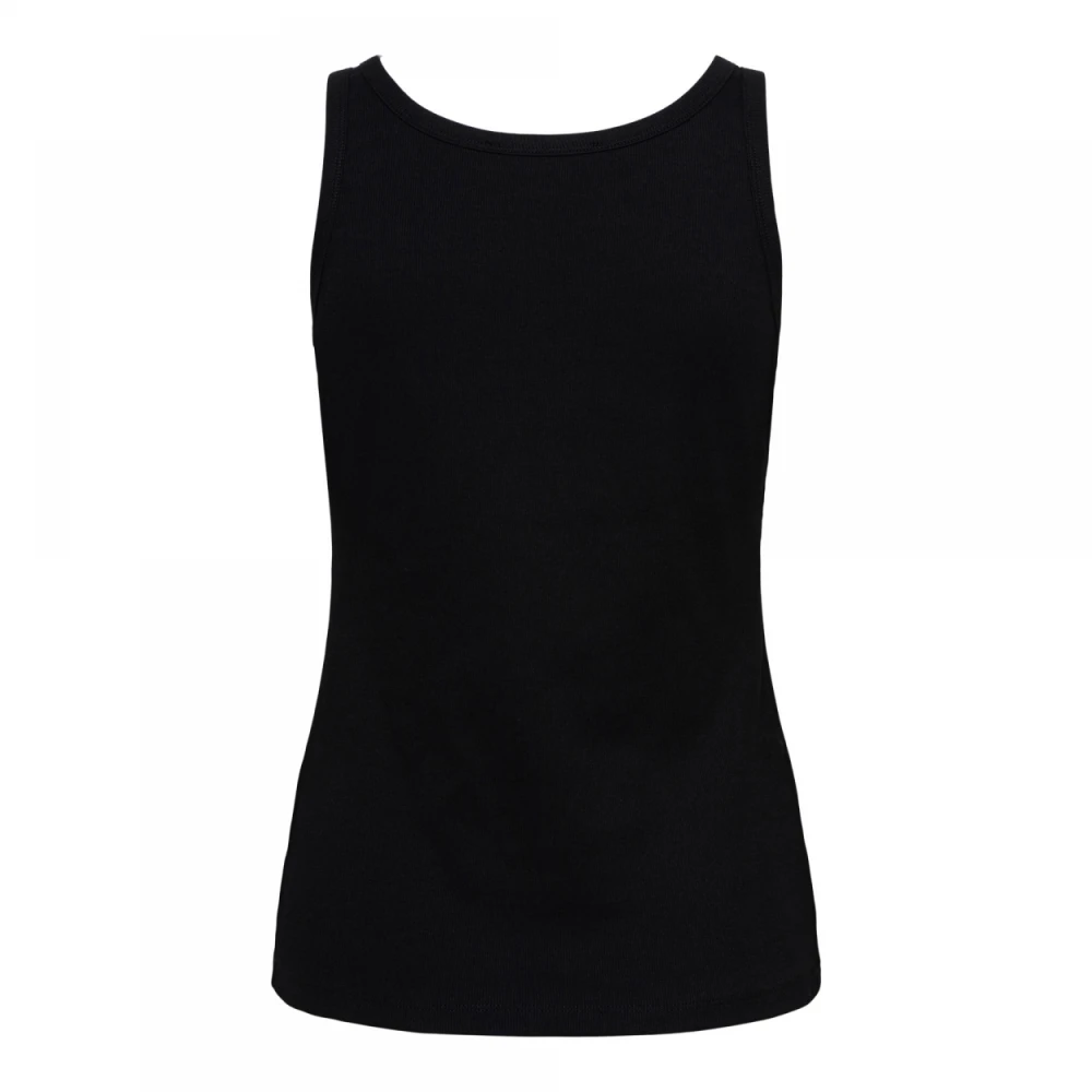 &Co Woman Top zonder mouwen Zomerse stijl Black Dames