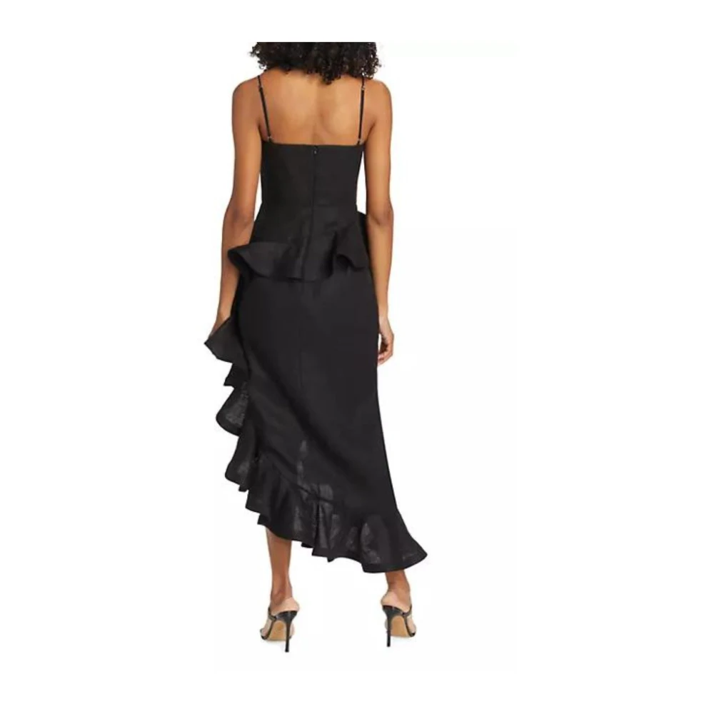 Zimmermann Zwarte Tango Jurk met Ruches Black Dames