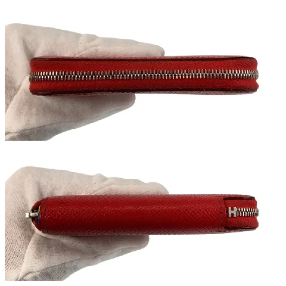 Hermès Vintage Pre-owned Leather wallets Red Dames