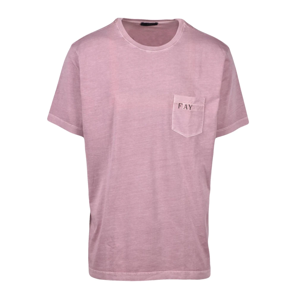 Fay Katoenen T-shirt Brown Heren
