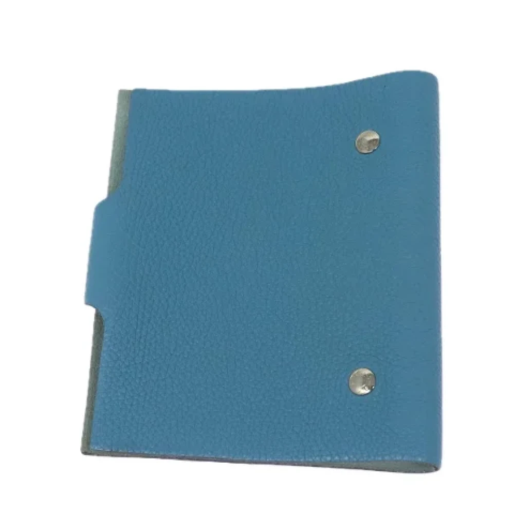 Hermès Vintage Pre-owned Leather home-office Blue Dames