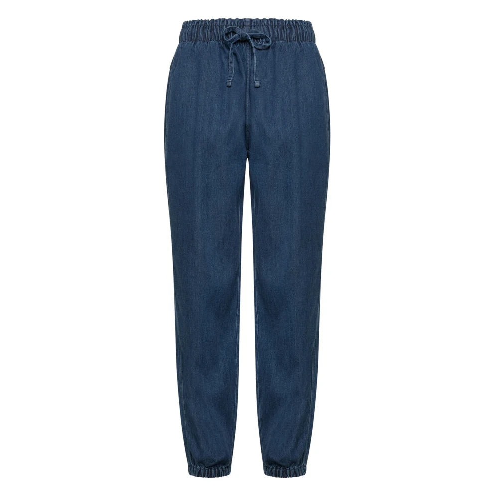 Deha Donkerblauwe Denim Jogger Broek Blue Dames
