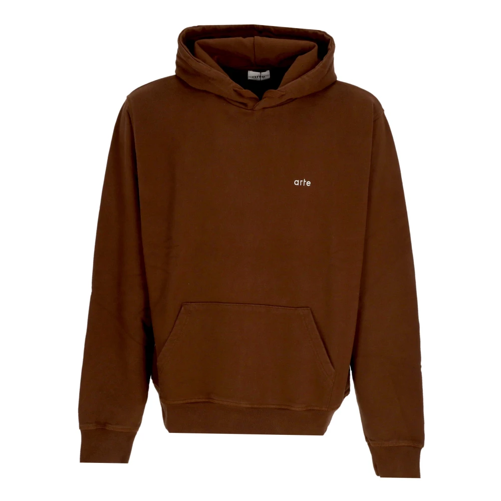Arte Antwerp Bruine hoodie met bloemendesign Brown Heren