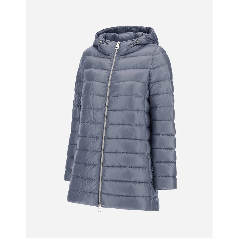 Herno Nylon Ultralight A-Shape Resort Jas Blue Dames