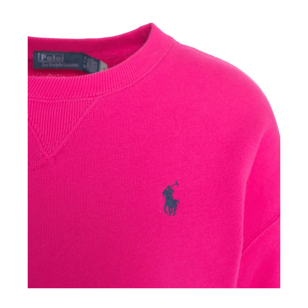 Polo Ralph Lauren Roze Sweatshirt met Ribdetails Pink Dames