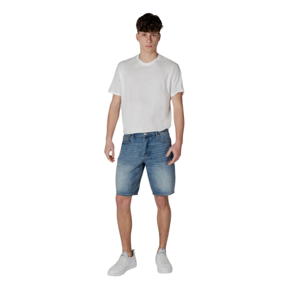 Armani Exchange Casual Bermuda Shorts Collectie voor Mannen Blue Heren