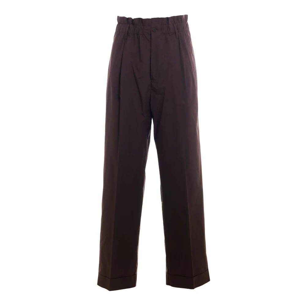P.a.r.o.s.h. Wide Trousers Brown Dames