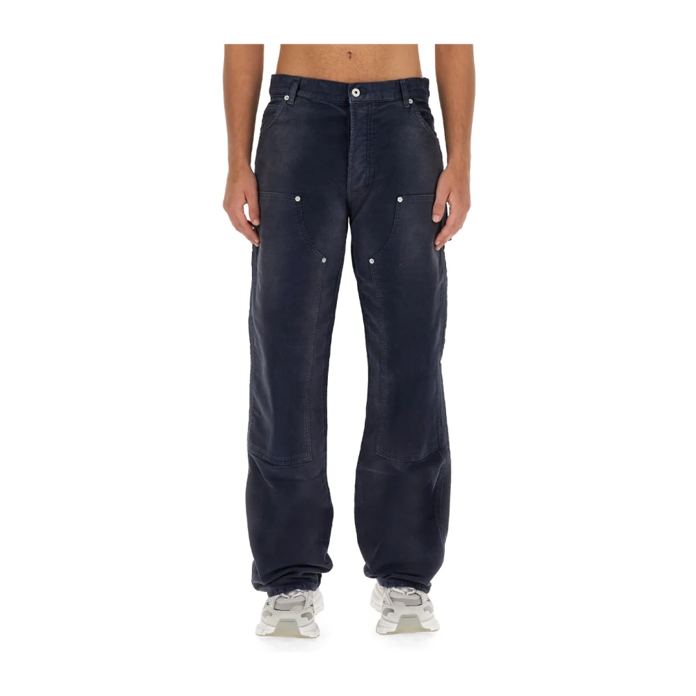 Heron Preston Cargo Jeans Straight Fit Katoen Italië Blue Heren