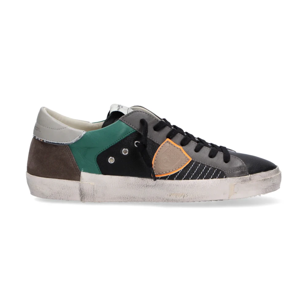 Philippe Model Italiaanse leren sneakers met iconisch embleem Heren Schoenen Veelkleurig Multicolor