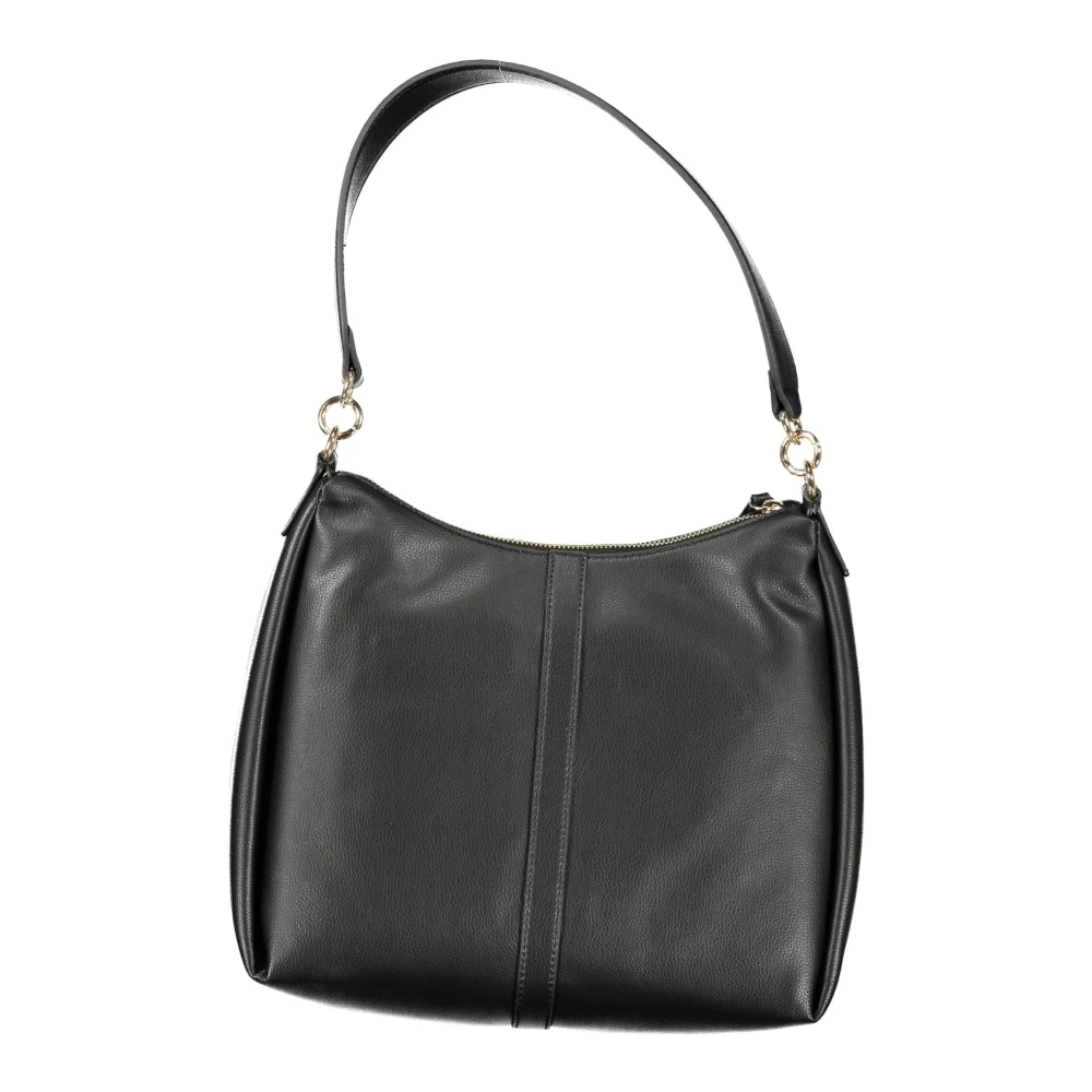 Tommy Hilfiger Zwarte Schoudertas met Ritssluiting Black Dames