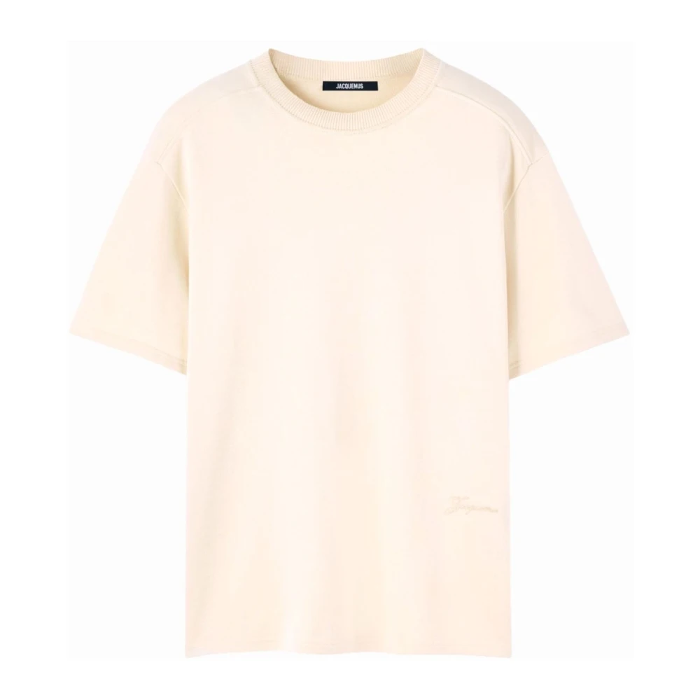 Jacquemus Beige T-Shirts, Male, L, Le T-Shirt