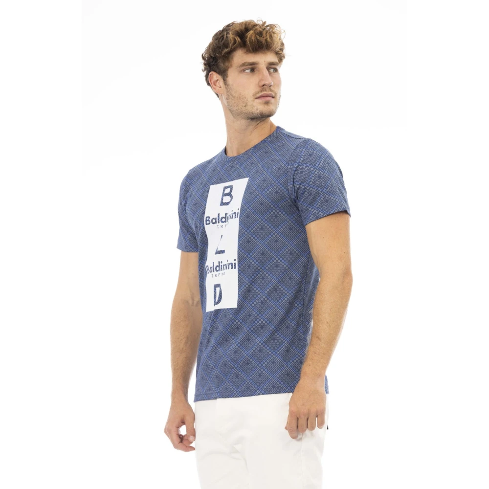 Baldinini Korte Mouw Ronde Hals T-shirt Blue Heren