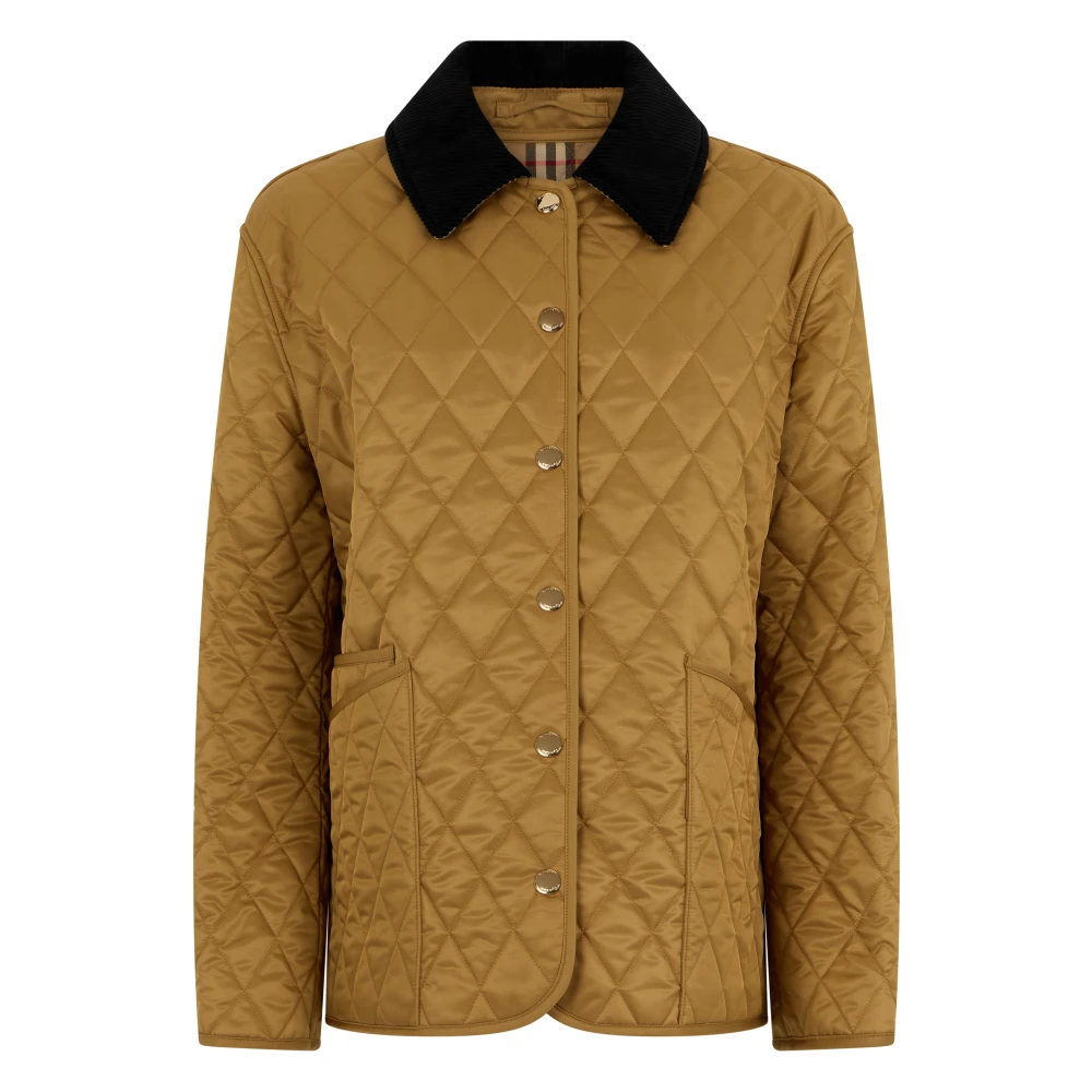 Burberry Women's Brown Winter Jackets, L, Dranefeld Quilted Jacket