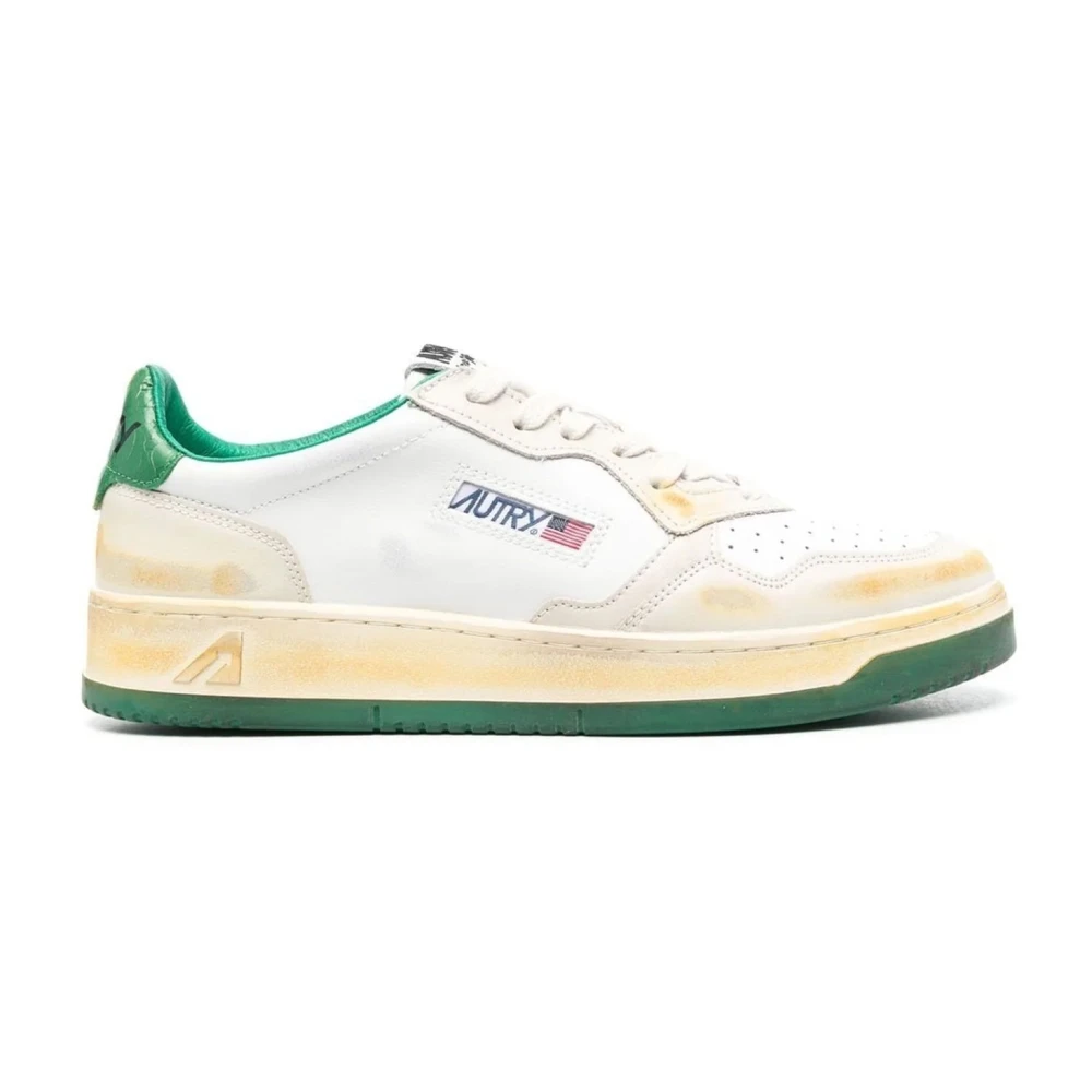 Autry Women's White Sneakers, 2 Uk, Medalist Low Super Vintage Trainers