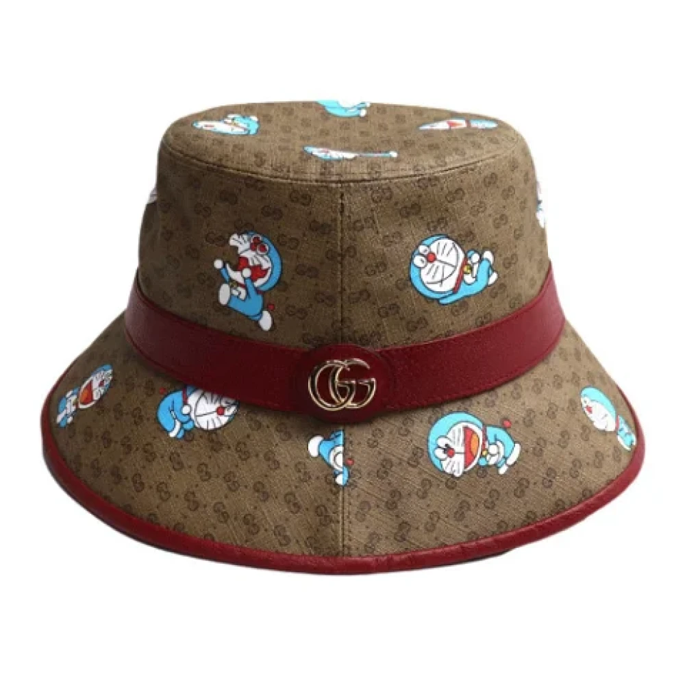 Gucci Vintage Pre-owned Canvas hattar-och-kepsar Brown, Dam