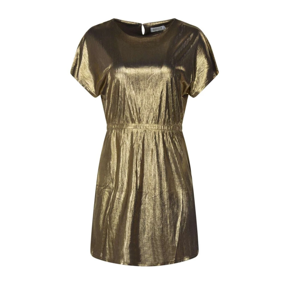 Molly Bracken Korte gouden imitatie leren jurk Yellow Dames