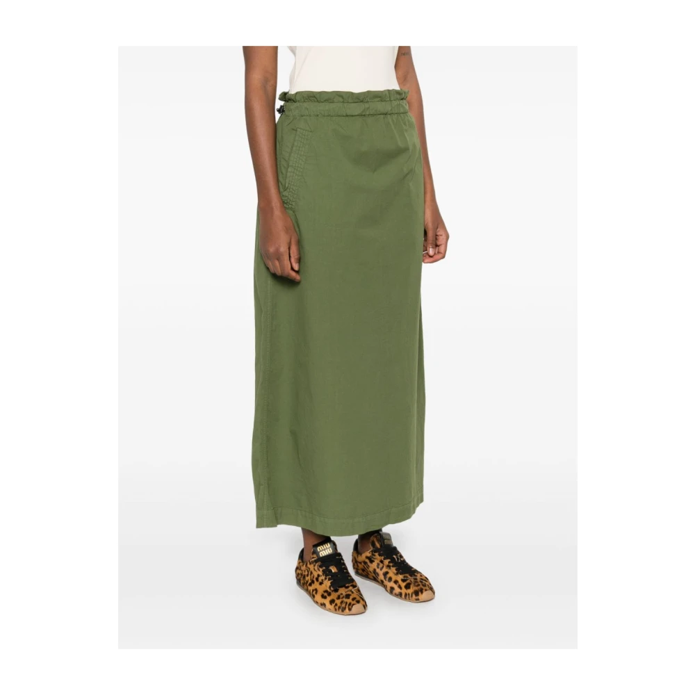 Woolrich Groene A-lijn Rok met Trekkoord Tailleband Green Dames