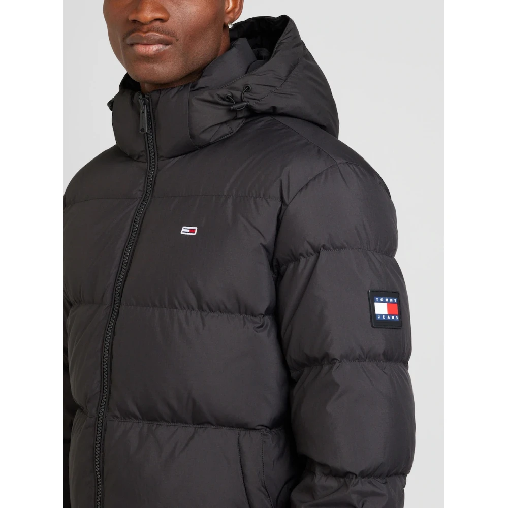 Tommy Jeans Zwarte Dons Puffer Jas Black Heren
