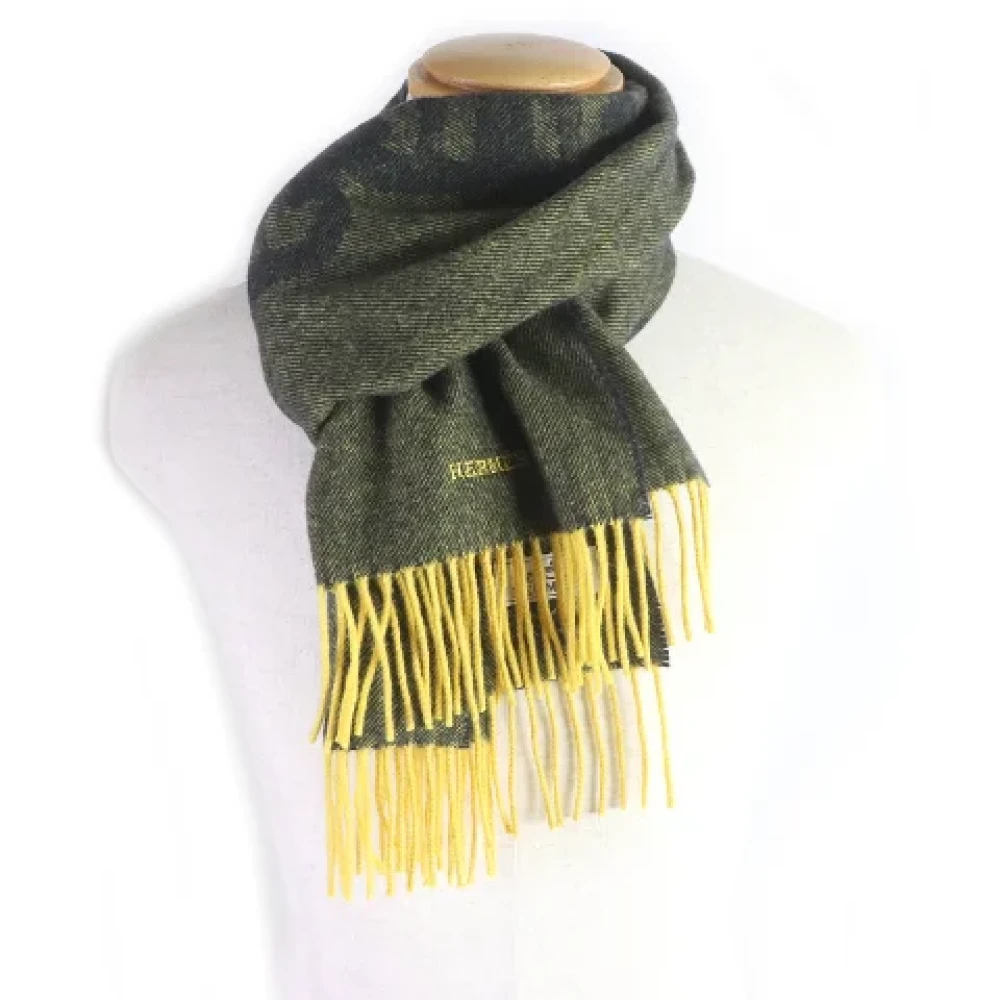 Hermès Vintage Pre-owned Fabric scarves Green Dames