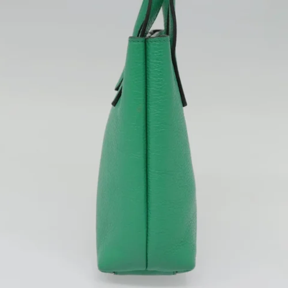 Salvatore Ferragamo Pre-owned Leather handbags Green Dames
