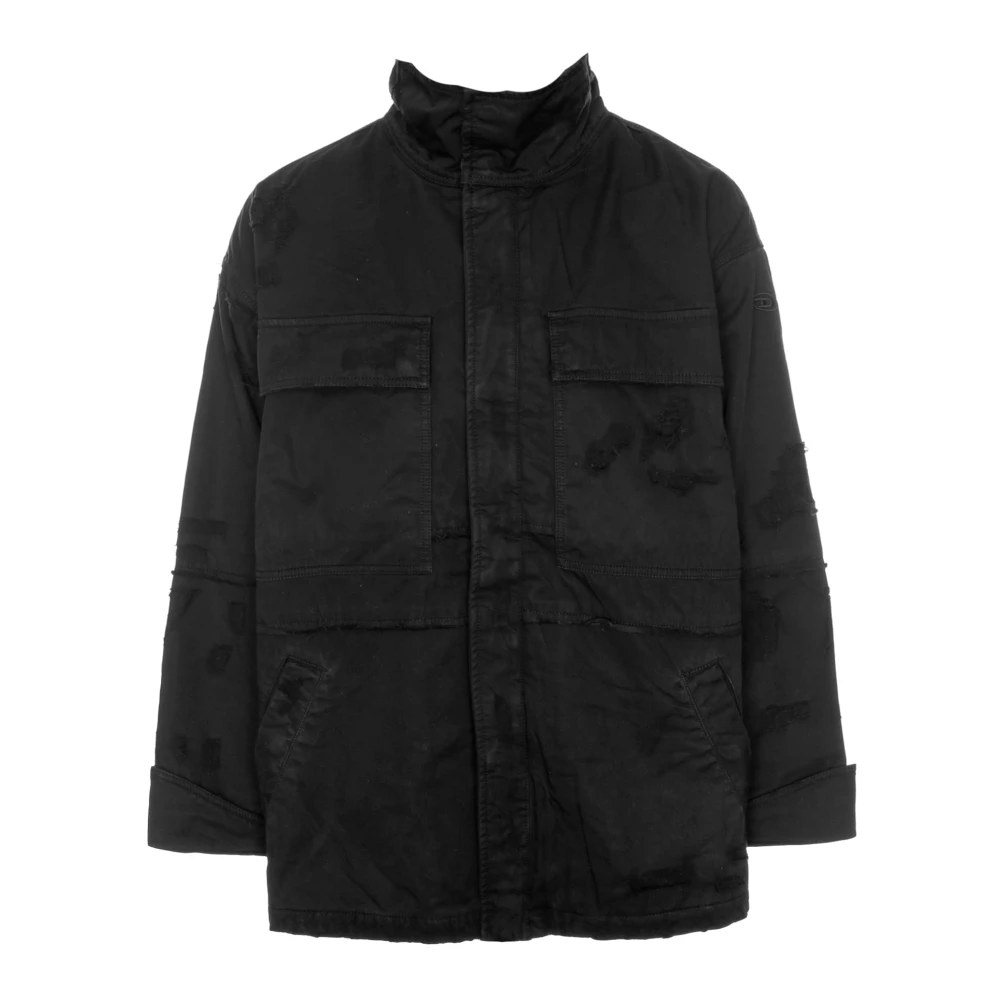 Diesel Men's Black Light Jackets, L, J-Oise Jacket