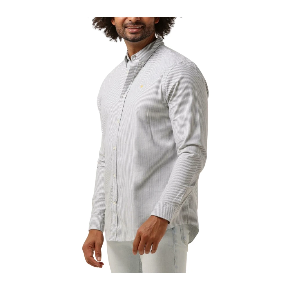 Scotch & Soda Essential Oxford Stripe Overhemd White Heren