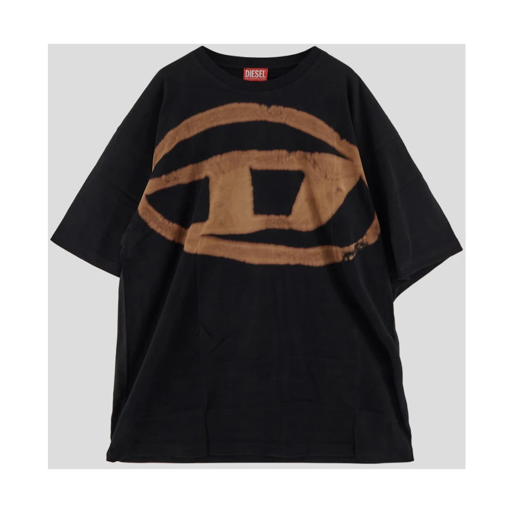 Diesel Katoenen Logo T-shirt Black Heren