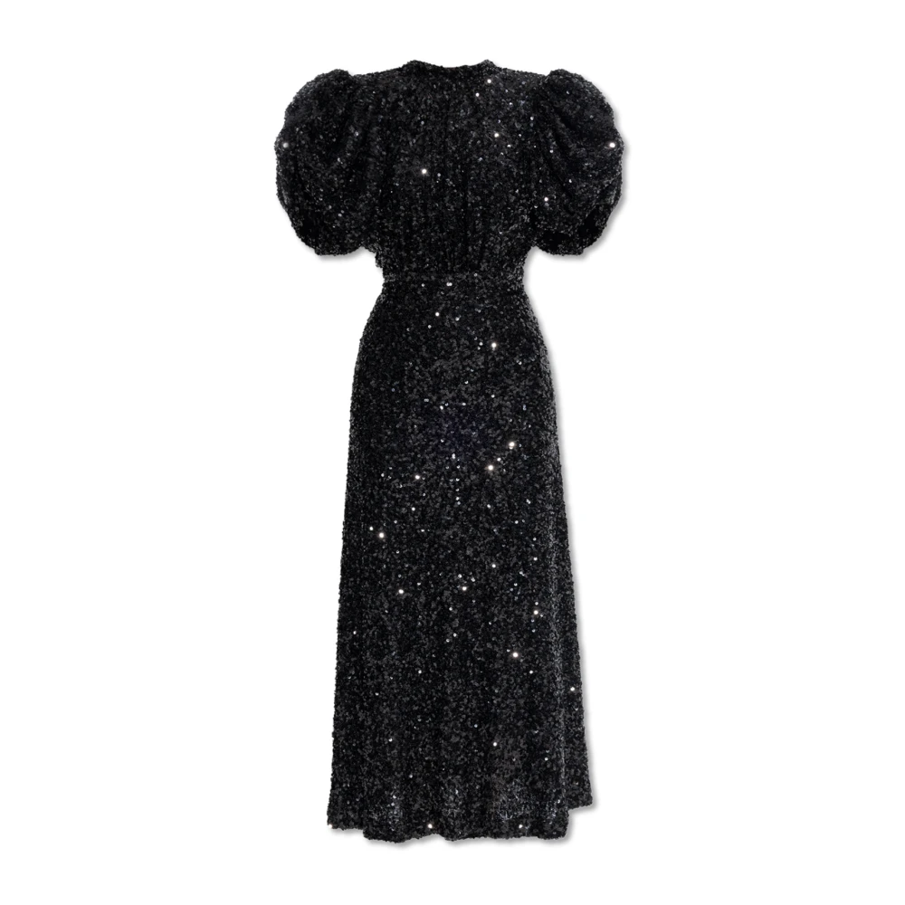 Rotate Birger Christensen Jurk met glinsterende pailletten Black Dames