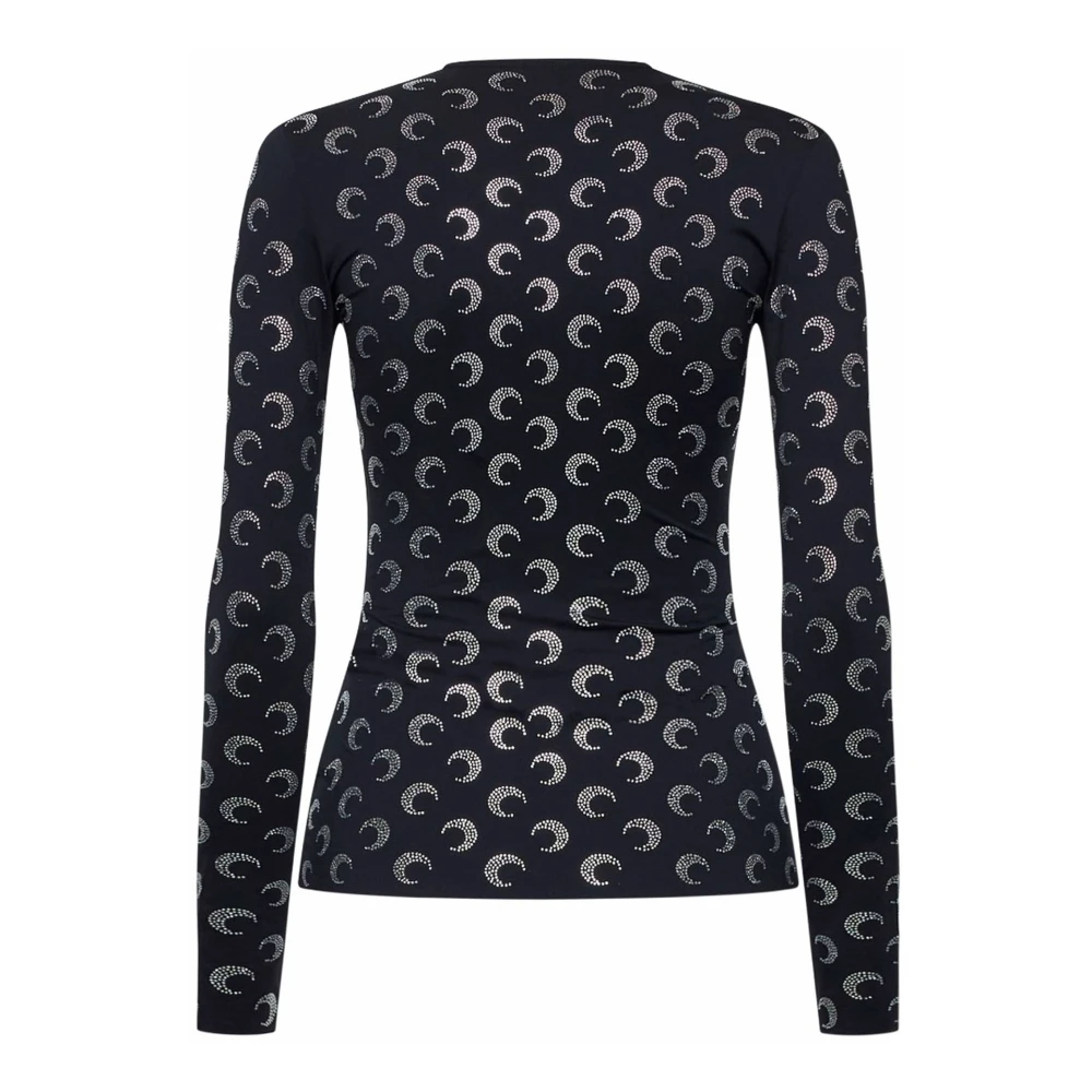 Marine Serre Halve Maan Sweater Black Dames