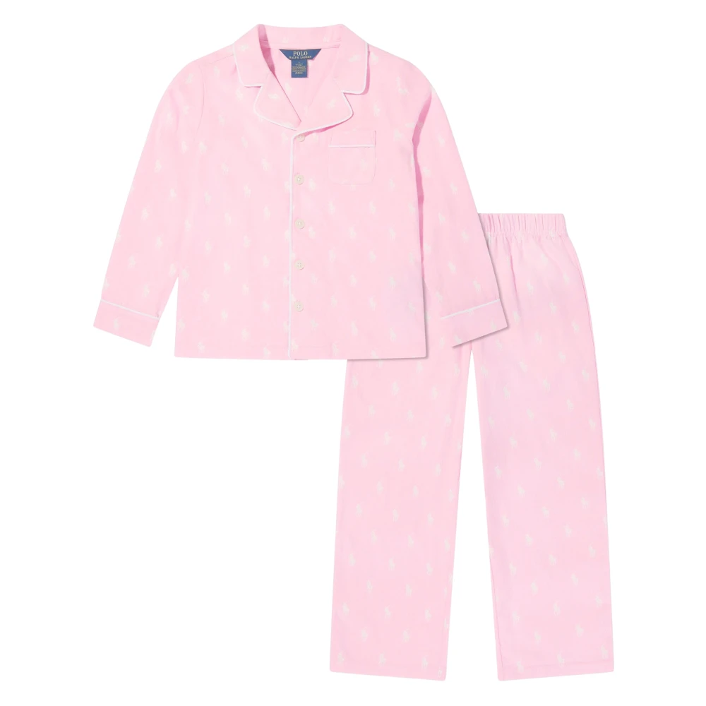 Ralph Lauren Girls Pink Kids Nightwear, 5 Y, Pyjama Set