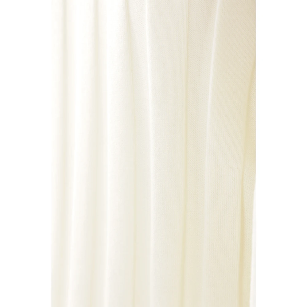 allude Geribde wollen trui met turtleneck Beige Dames