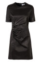 mini-robe-en-cuir-boutonnee-devant-drapee