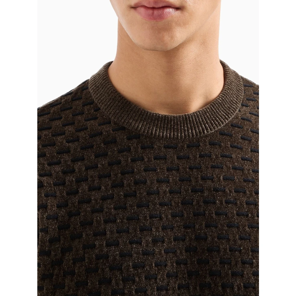 Armani Exchange Bruine Sweater Pullover Mannen Polyester Brown Heren