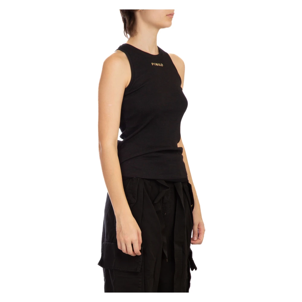 pinko Stijlvolle Distinto Tanktop in Z99 Black Dames