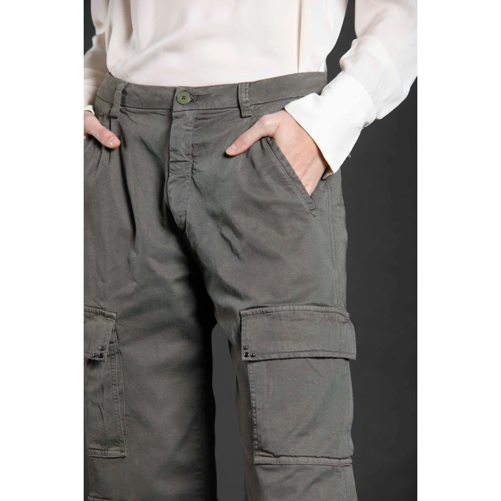 Mason's Curvy Fit Cargo Broek Groen Green Dames