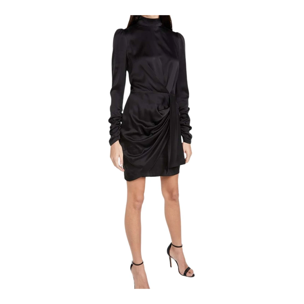 Zimmermann Zwart Gedrapeerd Mini Jurk Black Dames