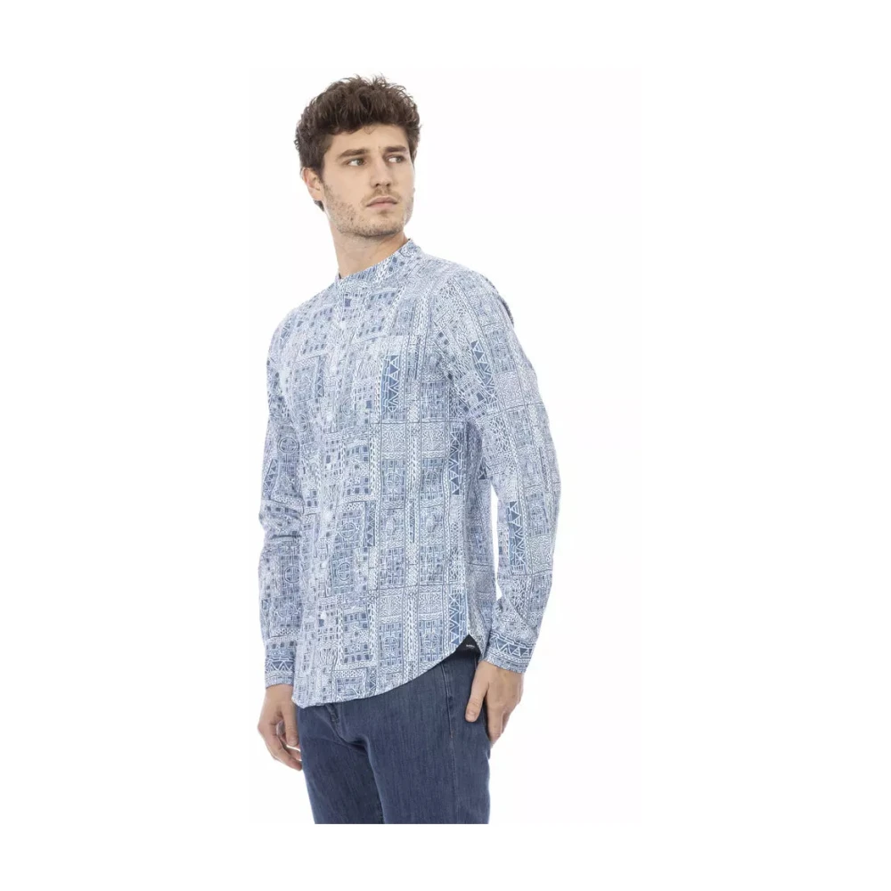 Baldinini Lichtblauw Katoenen Overhemd Blue Heren