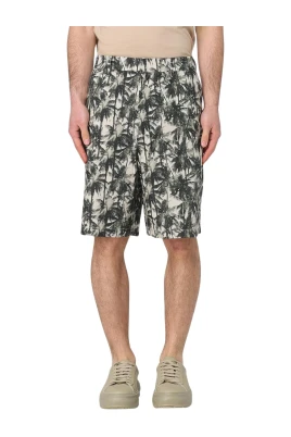 Grön Palm Tree Print Shorts