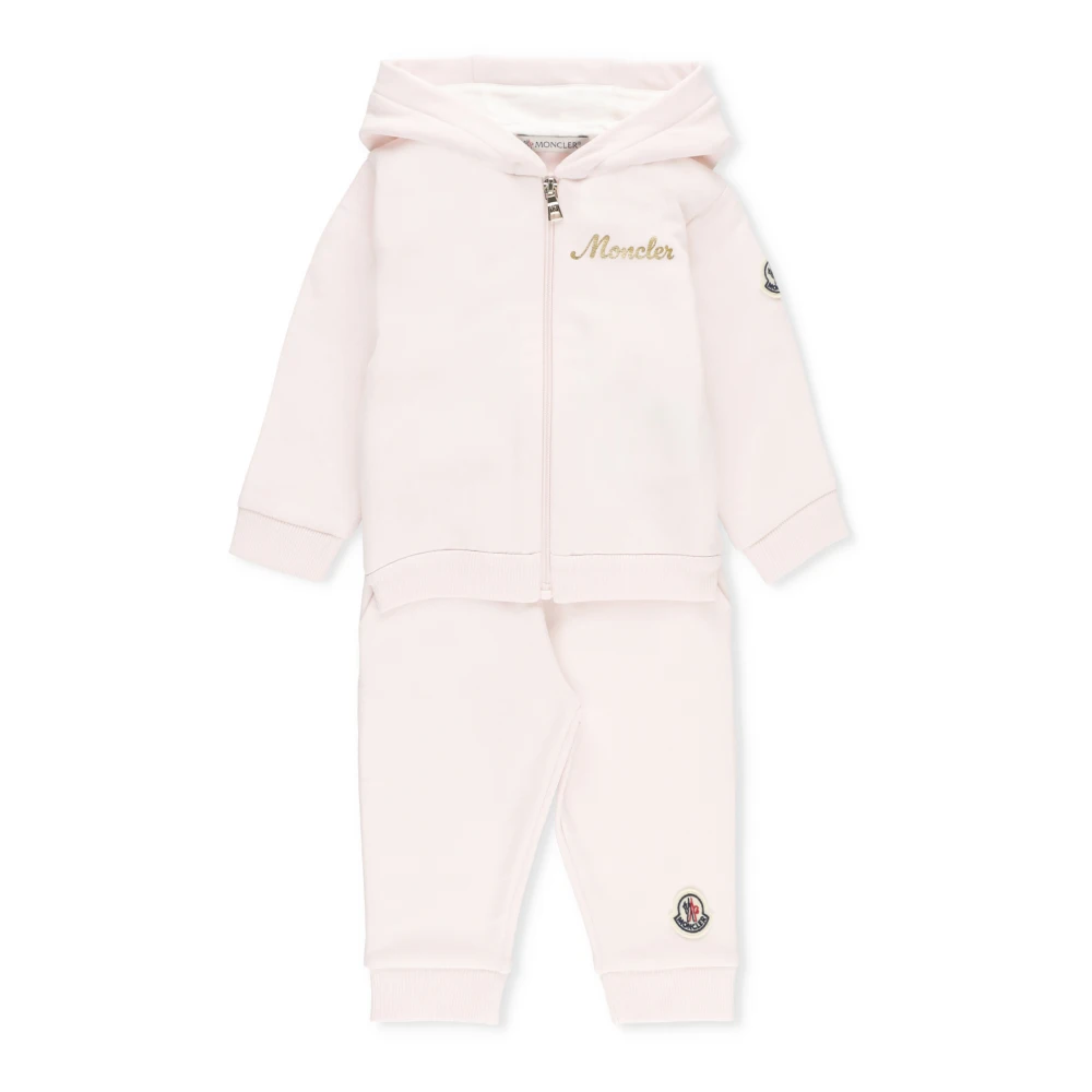 Moncler Rosa Baby Jumpsuit Hoodie Set Pink, Pojke