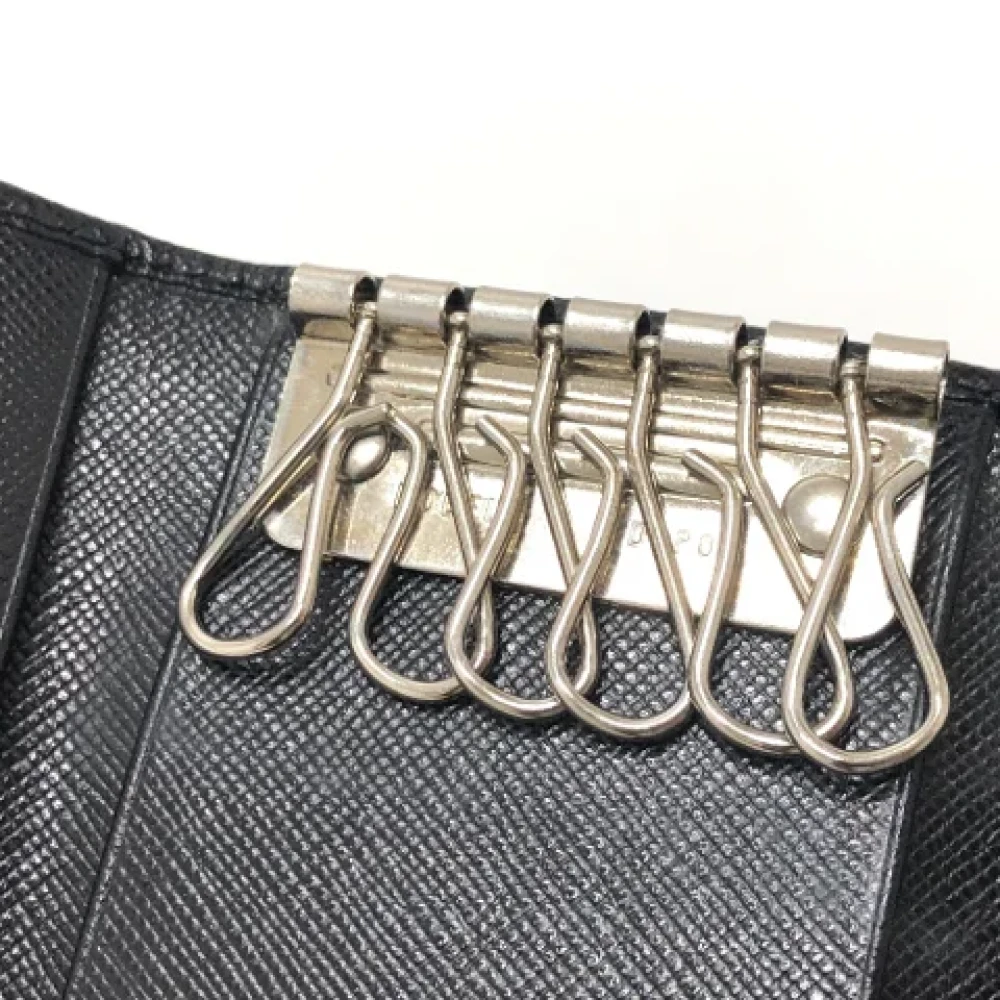 Prada Vintage Pre-owned Canvas key-holders Black Dames