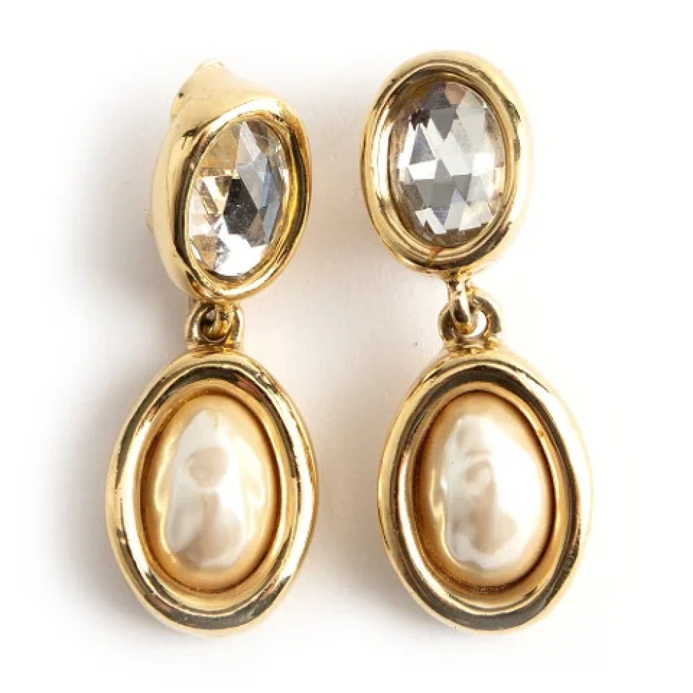 Givenchy Pre-owned Metal earrings Geel Dames