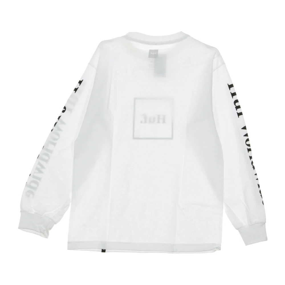 HUF Heren Lange Mouw T-shirt Wit Zwart White Heren