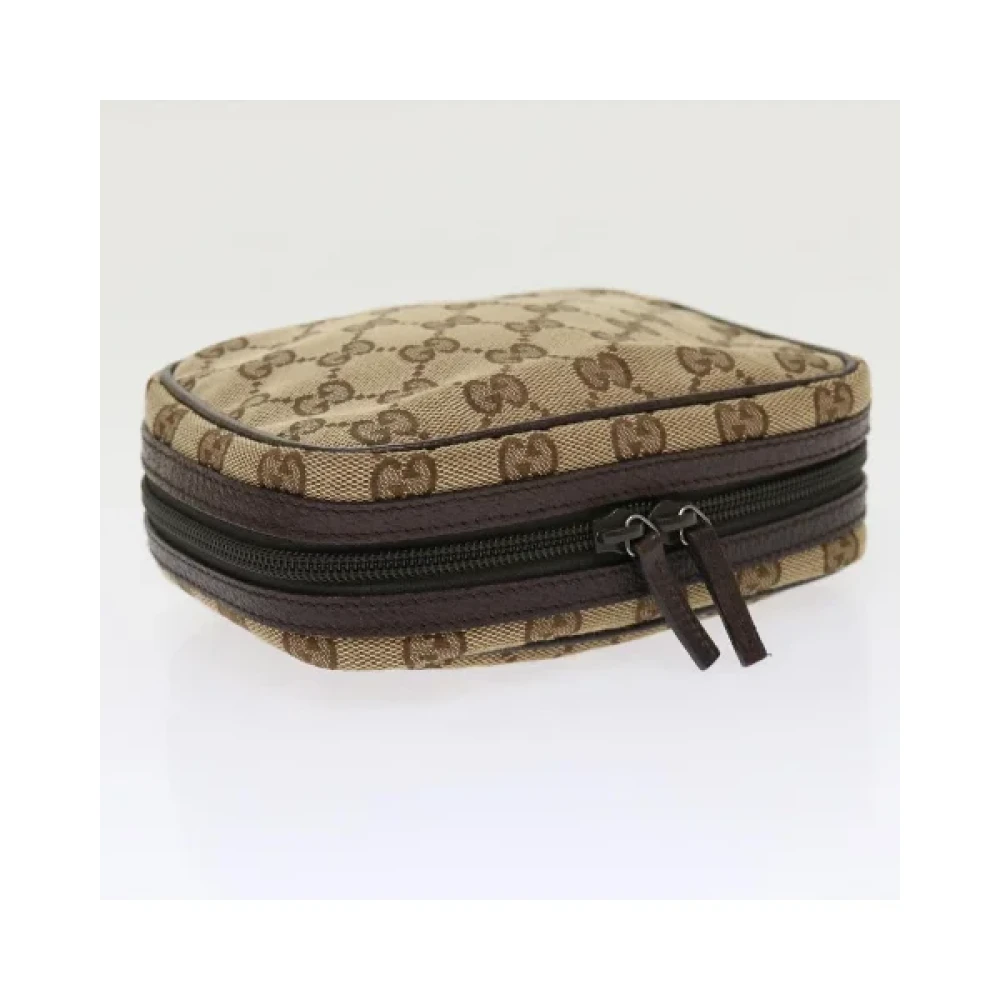 Gucci Vintage Pre-owned Fabric gucci-bags Beige Dames