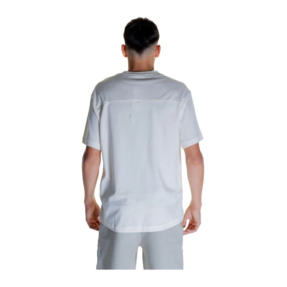 Calvin Klein Crème Katoenen Crew Neck T-Shirt White Heren
