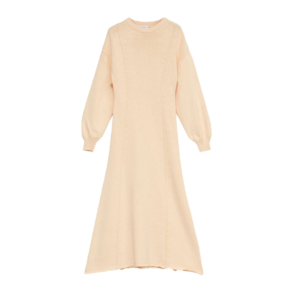 Rodebjer Women's Orange Mango Voluminous Sleeves Midi Dress
